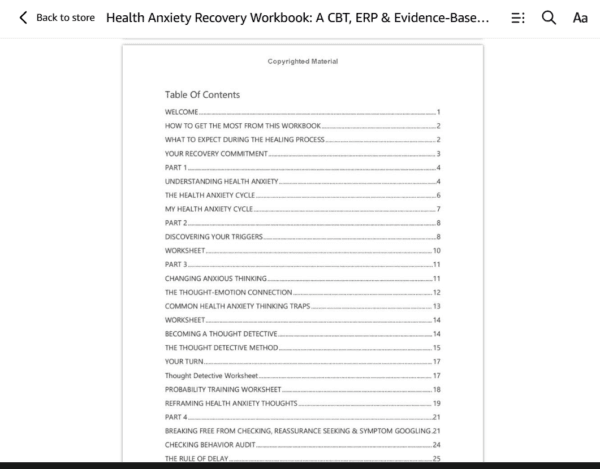 ha2 Health Anxiety Recovery Workbook