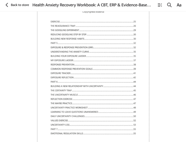 ha3 Health Anxiety Recovery Workbook